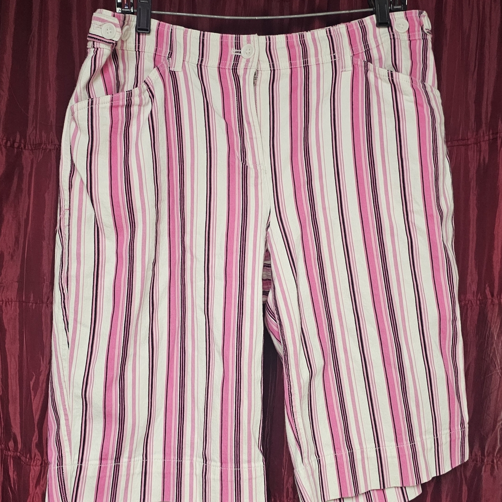 Jones New York Pink and White Striped Women's Shorts